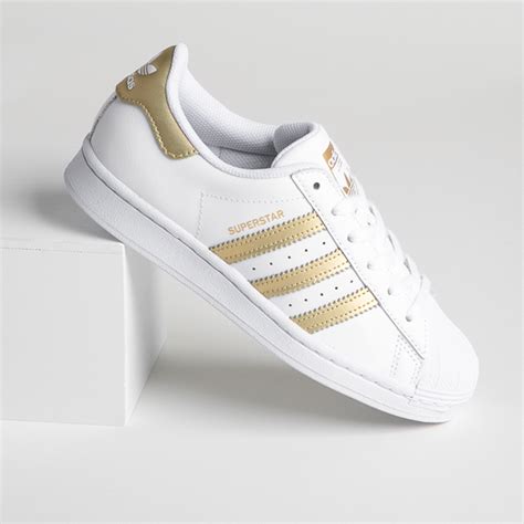 adidas damen weiß mit gold|Adidas Superstar Women cloud white/gold metallic/cloud white.